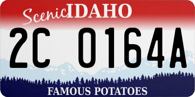 ID license plate 2C0164A