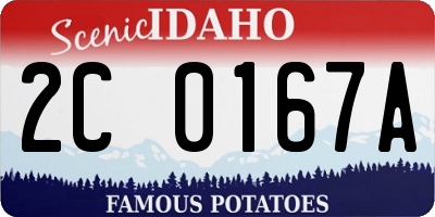ID license plate 2C0167A
