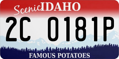 ID license plate 2C0181P