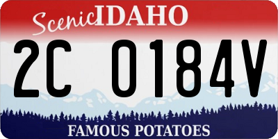 ID license plate 2C0184V