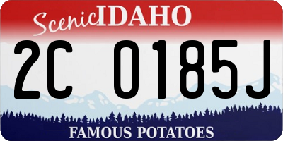 ID license plate 2C0185J