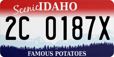 ID license plate 2C0187X