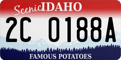 ID license plate 2C0188A