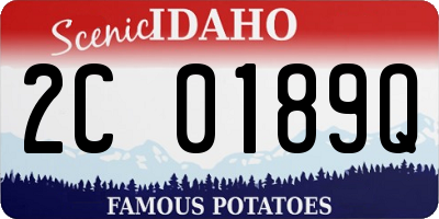 ID license plate 2C0189Q