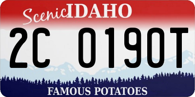 ID license plate 2C0190T