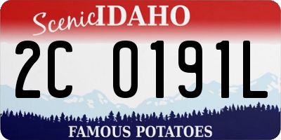 ID license plate 2C0191L