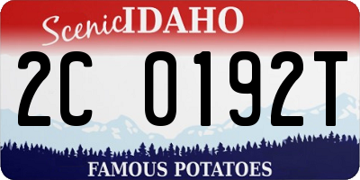 ID license plate 2C0192T