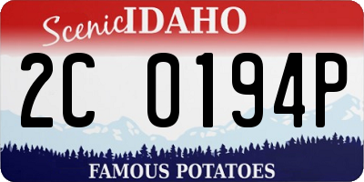 ID license plate 2C0194P