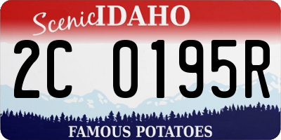 ID license plate 2C0195R