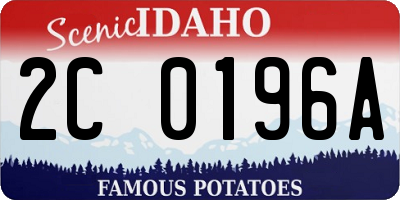 ID license plate 2C0196A