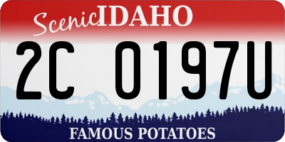 ID license plate 2C0197U