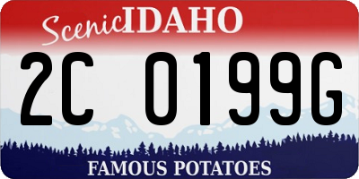 ID license plate 2C0199G