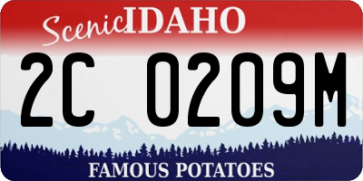 ID license plate 2C0209M