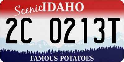 ID license plate 2C0213T