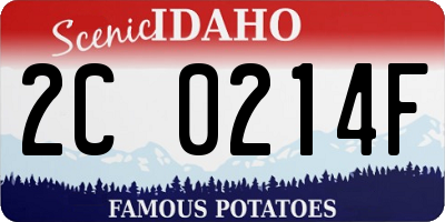 ID license plate 2C0214F