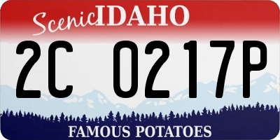 ID license plate 2C0217P