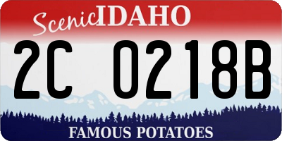 ID license plate 2C0218B