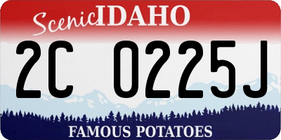 ID license plate 2C0225J