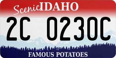 ID license plate 2C0230C