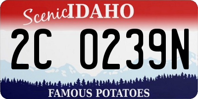 ID license plate 2C0239N