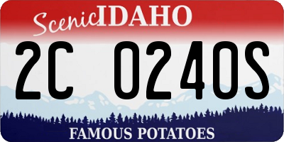 ID license plate 2C0240S