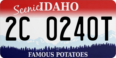 ID license plate 2C0240T