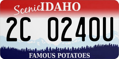 ID license plate 2C0240U