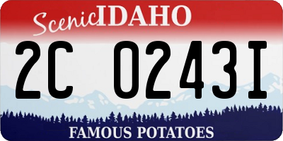 ID license plate 2C0243I