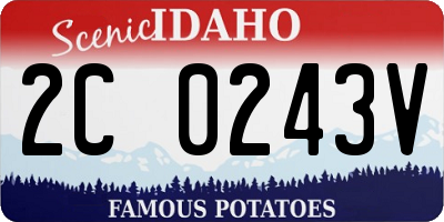 ID license plate 2C0243V