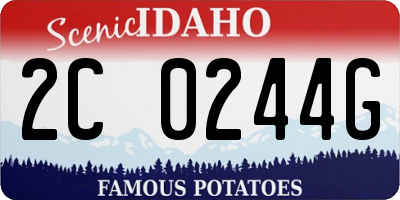ID license plate 2C0244G