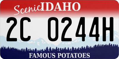 ID license plate 2C0244H