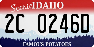 ID license plate 2C0246D