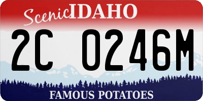ID license plate 2C0246M