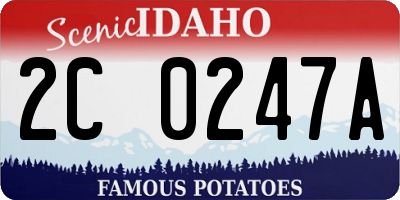 ID license plate 2C0247A