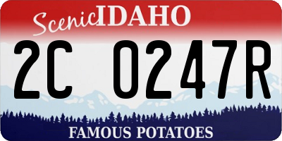 ID license plate 2C0247R