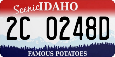 ID license plate 2C0248D
