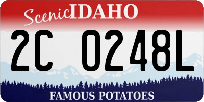 ID license plate 2C0248L