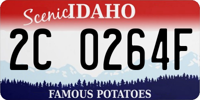 ID license plate 2C0264F