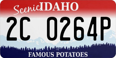 ID license plate 2C0264P