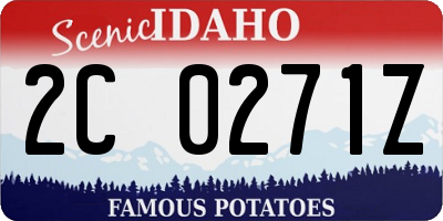 ID license plate 2C0271Z