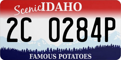 ID license plate 2C0284P