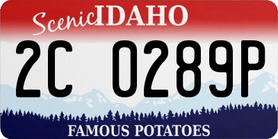 ID license plate 2C0289P