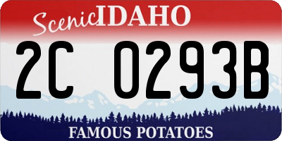 ID license plate 2C0293B