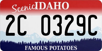 ID license plate 2C0329C