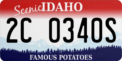 ID license plate 2C0340S