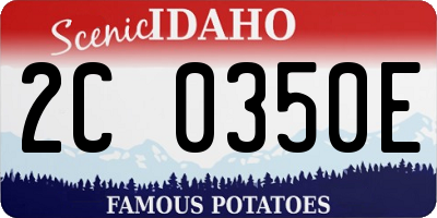 ID license plate 2C0350E