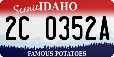 ID license plate 2C0352A