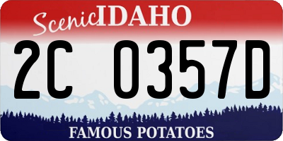ID license plate 2C0357D