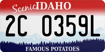 ID license plate 2C0359L