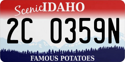 ID license plate 2C0359N
